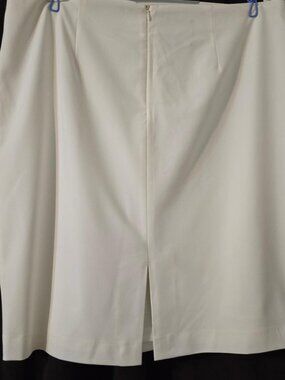 18 Alex Marie Tabitha Work Pencil Lined Skirt Womens Career White